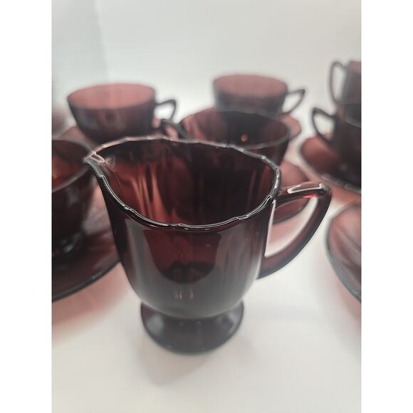 Vintage MCM Amhetyst Tea Set 14 Piece - Picture 3 of 4